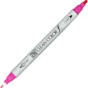 [·库雷图] 库雷图Zig双尖记号笔清洁颜色F，粉红色 (TCS-6000T-025) (5 pcs) 钢笔墨水笔笔漫画笔