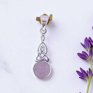 Quartz Rose Original Designer Pendentif 925 Sterling Silver Handmade Fine Jewelry For Women Wholesale Gemstone Accessories Gift - Product Image 2