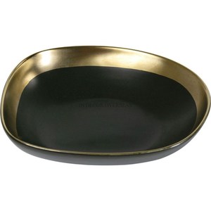 Plateau de service de designer vintage élégant en métal plaqué or de haute qualité avec poignées pour une meilleure prise en main de l'Inde - Product Image 3