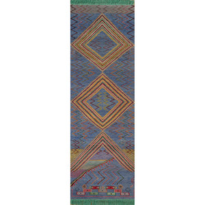 Manchaha Blue Hand Knotted Wool <b>Rug</b> Geometric Design for Home-Jaipur <b>Rugs</b> US-LE-119 - Product Image 1