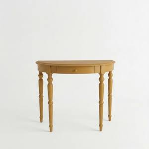 Table demi-ronde V2, design moderne, écologique, couleur or nugget, mobilier de salon moderne - Product Image 1