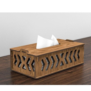 Caja de pañuelos de madera de acacia con acabado natural Diseño elegante hecho a mano para el hogar y la Oficina Durable por tradebit - Product Image 6