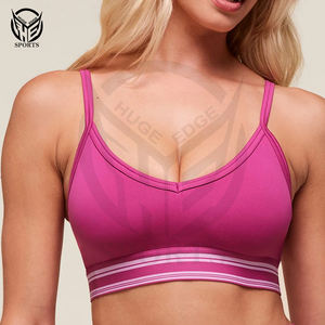 สปอร์ตบราไร้รอยต่อสำหรับผู้หญิงสปอร์ตบราสำหรับเล่นฟิตเนสยืดได้พร้อมโลโก้ - Product Image 1