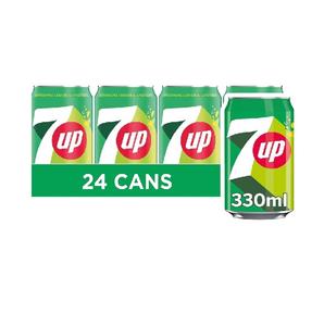 7UP boîtes de conserve régulières de 330 millilitres paquet de 24 à vendre pas cher prix en vrac vente en gros boissons gazeuses approvisionnement en boissons - Product Image 1