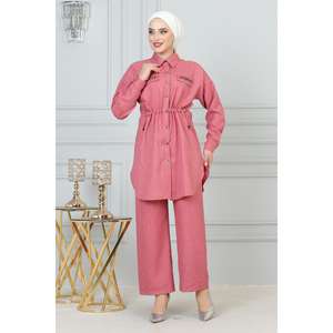 ElbiseBuy Ensemble deux pièces décontracté pour femme, nouveau, avec haut court et jupe midi à lacets, coupe ample pour l'été, disponible XS Club Min. Commandez 3 pièces - Product Image 6