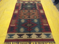 Tapis Kilim tissé à la main en laine et coton, tapis géométrique tribal, tapis bohème pour salon, chambre à coucher, tapis de sol
