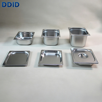 Matériel de cuisine direct usine : Bac GN 1/2 en acier inoxydable, perforé pour drainage alimentaire et d'eau, personnalisable, et réchauds de buffet