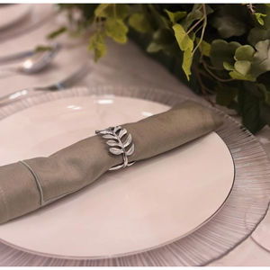 <b>Silver</b> <b>Napkin</b> Ring Tissue Organizer <b>Napkin</b> Holder for Christmas Birthday Party Table Setting <b>Napkin</b> Clip Tissue Holder - Product Image 3