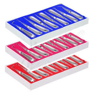 Juego de Elevadores de Raíces Manuales de 10 Piezas, Juego de Extracción y Luxación Dental, Instrumentos Dentales de Acero Inoxidable - Product Image 1