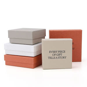 Caja de almacenamiento de joyería esmerilada blanca Anillo gris Collar Pendientes Pulsera Caja de embalaje Naranja Regalo de cumpleaños Caja de regalo de boda - Product Image 2