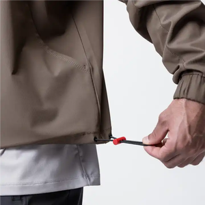 Otoño Casual impermeable rompevientos Sudadera con capucha en blanco de gran tamaño hombres ropa deportiva chaqueta sudaderas con capucha - Product Image 5