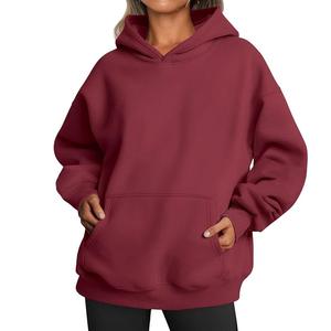 Sudadera con capucha de gran tamaño para mujer a la moda con Capucha con cordón y bolsillo de canguro sudadera holgada - Product Image 6