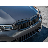 Pour BMW Série 3 G20 G21 320i 325i 330i 340i Grilles de calandre avant en fibre de carbone véritable 2019-2022