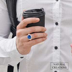 Anillo Hexagonal de Plata de Ley 925 con Labradorita Clásica para Hombre, Engaste de Bisel, Hecho a Mano, Regalo Único para Él, Cumpleaños, Fiesta, Aniversario - Product Image 4