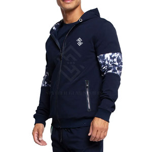 Sweat-shirts à capuche décontractés pour hommes en gros, personnalisés, en tissu uni, avec fermeture éclair, pour le fitness, dernier design, fabriqués au Pakistan - Product Image 5