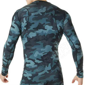 เสื้อแรชการ์ดสำหรับผู้ชายผ้ายืดระบายอากาศได้ดีชุดฝึกผื่นสำหรับชายหาด - Product Image 5