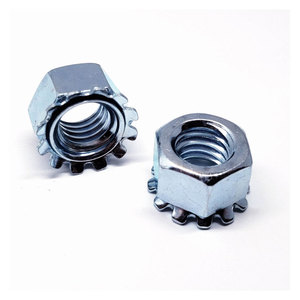 Tuercas DE SEGURIDAD Keps K galvanizadas duraderas en varios tamaños M6 a M20 con acabado pulido y pasivado - Product Image 1