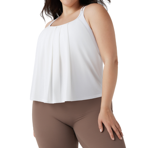 เสื้อโยคะพลัสไซส์ แขนกุด ทรงหลวม ยืดหยุ่น ชุดออกกำลังกาย ฟิตเนส เทรนนิ่ง ยิม ชุดกีฬา สำหรับผู้หญิง - Product Image 3