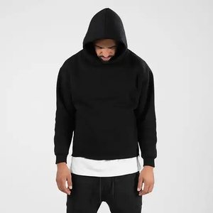 Sudaderas con capucha de algodón de peso pesado para hombre, sudaderas con logotipo personalizado, ropa de calle de alta calidad, Sudadera con capucha gruesa de lana pesada - Product Image 2