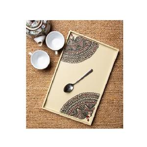 Plateau Meena de luxe fabriqué à la main plateau en émail coloré décoratif indien Art traditionnel plateau de service Unique maison - Product Image 6