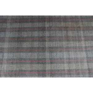 Tapis turc à accents ethniques 2,5 x 6,1 pieds, tapis vintage gris patchwork - Product Image 4