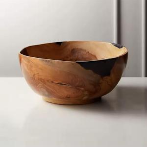 Wooden <b>Bowl</b> with Natural Finishing Exclusive Quality Round Wooden Salad Serving <b>Bowl</b> in wholesale - Product Image 5