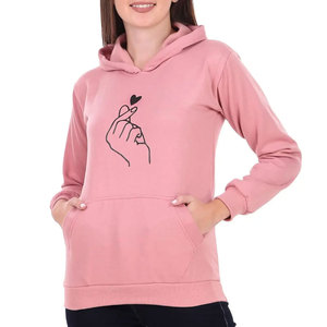 Sudadera con capucha para mujer de aspecto clásico de color único de fabricante de Pakistán, Sudadera con capucha y sudadera transpirable para mujer - Product Image 1