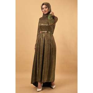 ชุดราตรีทรงเอไลน์แบบโมเดิร์น ประดับประกายระยิบระยับ แขนสั้น เอวทรงเอ็มไพร์ ยาวลากพื้น ตกแต่งลายดอกไม้ - Product Image 1