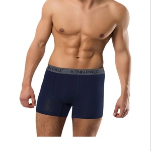 กางเกงขาสั้นบ็อกเซอร์ผ้าฝ้ายถักเอวสูงของผู้ชายผ้าฝ้าย100% ดีไซน์แบบยั่งยืนผ้าสแปนเด็กซ์ตามสั่ง - Product Image 2