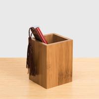 Porte-stylos en bambou au design personnalisé, porte-crayons en bois créatif, support de rangement de papeterie en bois de haute qualité
