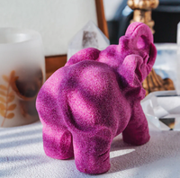 Vente en gros YINGLAI Pierres de cristal d'éléphant en quartz rubis polies et sculptées, pour l'amour, la guérison, l'énergie spirituelle et la protection, pour Halloween et Noël