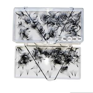 Haute Qualité 16D Volume Extensions De Cils À La Main En Soie Maquillage Emballage Plateau Fabricant Asiatique 8-15mm Longueur - Product Image 2