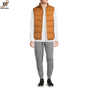 Chaleco acolchado de invierno para hombre de alta calidad, transpirable, largo, sin mangas, bordado 3D, 100% algodón, sencillo, único - Product Image 2