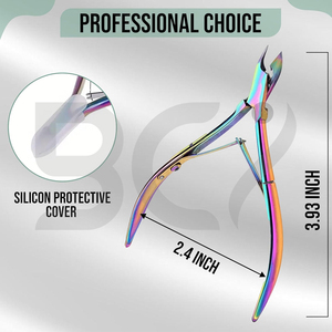 Coupe-cuticules manuel professionnel en acier inoxydable de haute qualité, lame incurvée, ouverture large, durable - Product Image 2