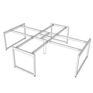 HCSL032 Women's Coats <b>Rack</b> with 4-Seat System 280x240cm Slean System Iron Legs for 4-Seat <b>Bench</b> Easy Assembly - Product Image 1