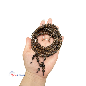 Bracelet perlé en bois de parfum de Couple de vent national mode nouveau Bracelet en bois d'agar délicat motif de peau de tigre gamme de tailles - Product Image 1