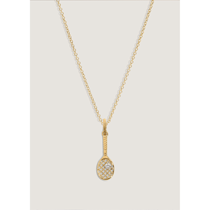 Collar con Colgante de Raqueta de Tenis y Diamantes - Product Image 1