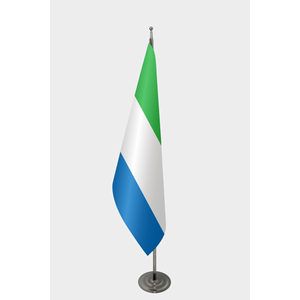 Drapeau officiel de Sierra Leone pour intérieur, numérique, durable, en satin, nylon, polyester, vinyle, soie, aluminium, pour l'industrie automobile et l'assurance - Product Image 1