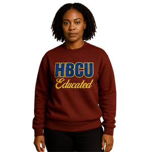 HBCU Educated <b>Black</b> Sigma Gamma Rho Crewneck <b>Sweatshirt</b> Chenille Embroidery Greek Sorority Divine Nine Apparel Custom SGRho - Product Image 1