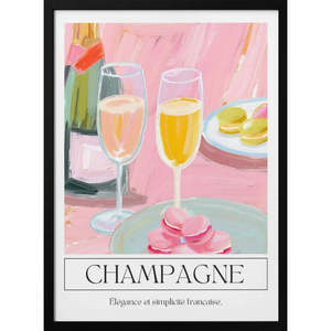 Tableau mural en toile sur le thème du champagne, élégant et stylé pour la décoration intérieure - Product Image 1