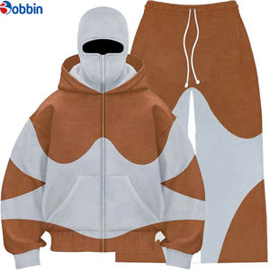 Ensemble survêtement unisexe personnalisé avec logo BOBBIN INDUSTRIES, sweat-shirt et pantalon de survêtement, deux pièces, hiver, polyester/coton, streetwear tendance - Product Image 3