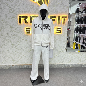 Wholesale Price Custom Label Top Fashion Customer Low Price Zipper Tracksuit For Men Unique Style New Design Mens Tracksuits - Product Image 3