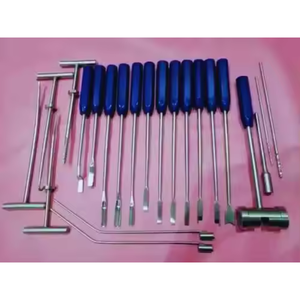Juego de Instrumentos Manuales de Aluminio para Extracción de Cemento Tipo Mueller Alemán, 22 Piezas, Ortopedia, Aprobado por CE ISO - Product Image 2