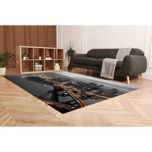 Tapis Pittsburgh Night View : Tapis imprimé avec motif de paysage urbain, tapis en chenille - Product Image 5