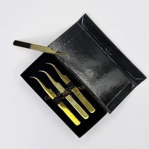 Pinzas de Acero Inoxidable GETUP BROSONS IMPEX con Punta de Fibra de Plasma Dorada Lisa, Recubrimiento en Polvo, Diseño de Corazón Recortado, Duraderas - Product Image 4