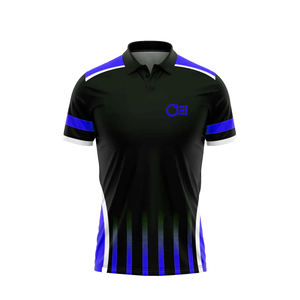 T-shirt de sport décontracté pour hommes, respirant, absorbant la sueur, revers, polo, broderie multicolore, tissu tricoté vierge personnalisé. - Product Image 2