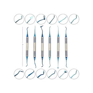 Juego de 6 Espátulas Dentales Doradas con Mango Grueso para Resina Compuesta, Kit de Relleno de Resina, Juego de Restauración - Product Image 3