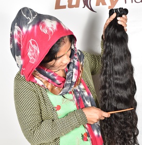 Machine à double trame Paquets de cheveux brésiliens indiens vierges naturels bruts Cuticule non traitée alignée Styles de vagues lâches en eau profonde - Product Image 4