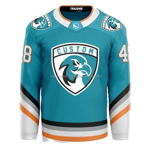 Vente chaude Professionnel Brodé Sublimé Maillot De Hockey Sur Glace Logo D'équipe Personnalisé Couleurs Personnalisées Style Rétro Tendance Hockey Sur Glace - Product Image 5