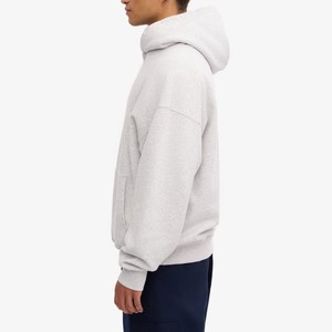 Sweats à capuche respirants pour hommes avec logo personnalisé design de haute qualité 345 g/m² pull uni très épais et surdimensionné sans ficelle - Product Image 2